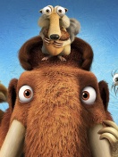 Обои Ice Age 5 Collision Course with Diego, Manny, Scrat, Sid, Mammoths 132x176