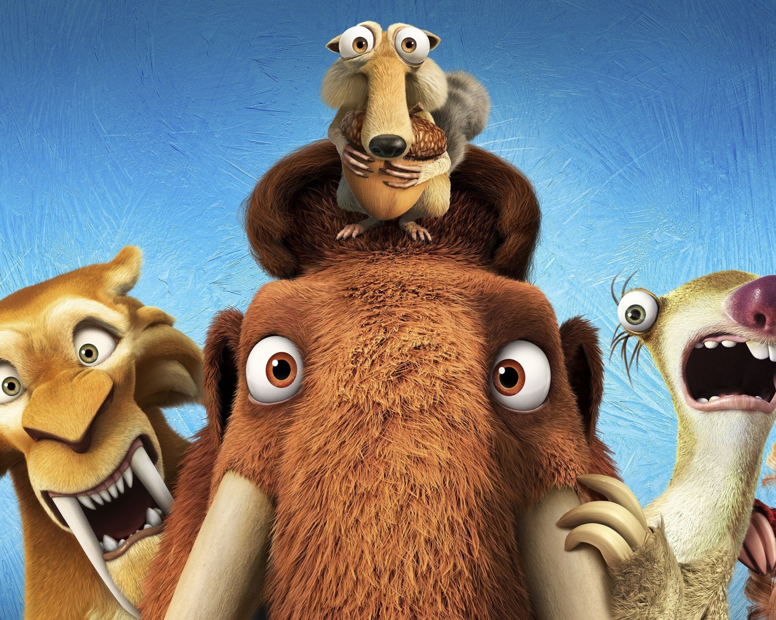 Sfondi Ice Age 5 Collision Course with Diego, Manny, Scrat, Sid, Mammoths 1600x1280