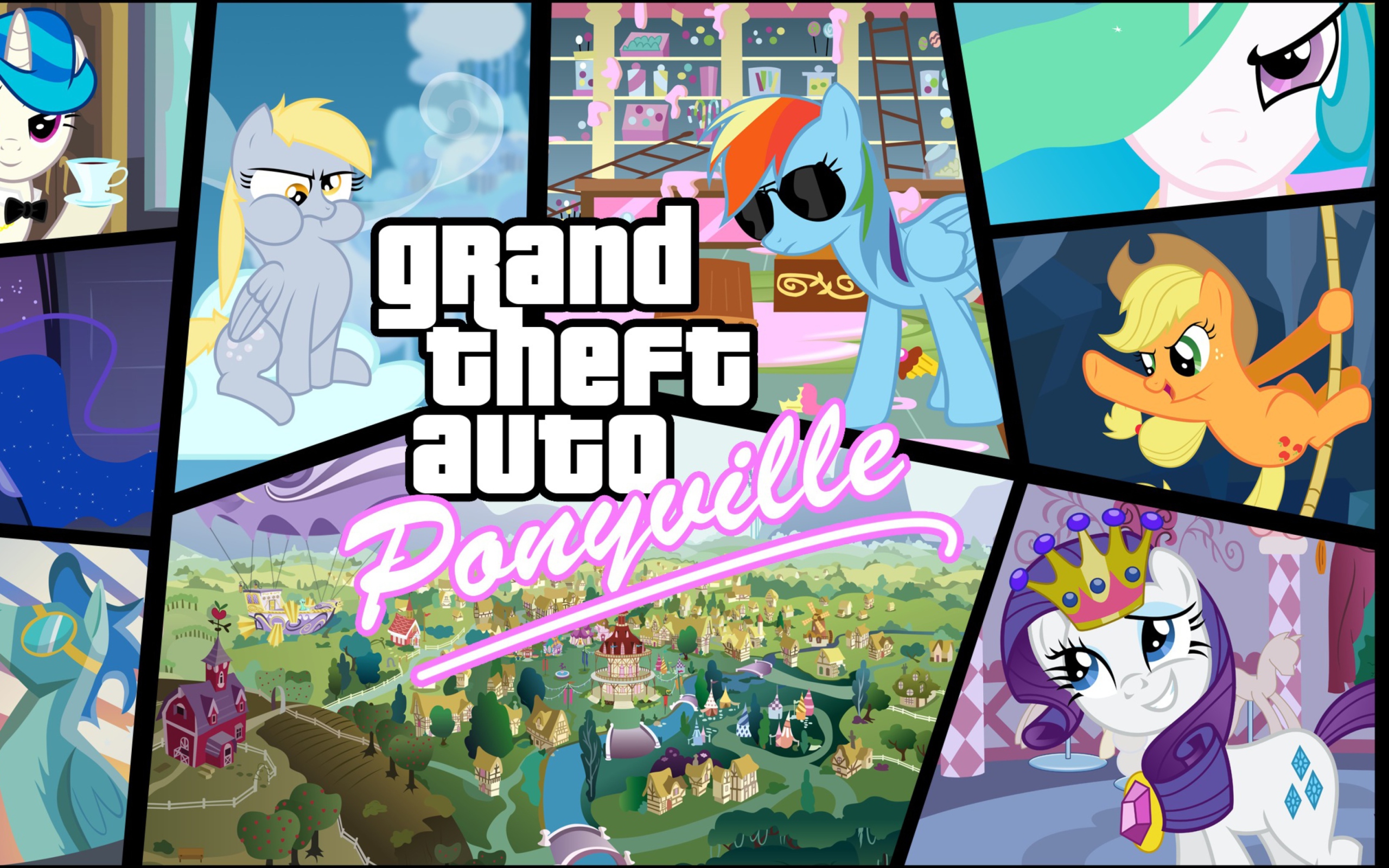 Grand Theft Auto Ponyville wallpaper 2560x1600