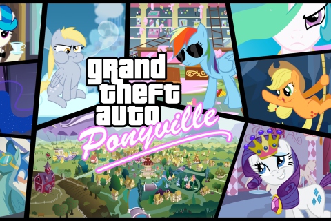 Обои Grand Theft Auto Ponyville 480x320