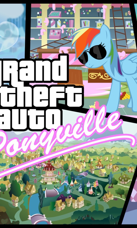 Sfondi Grand Theft Auto Ponyville 480x800