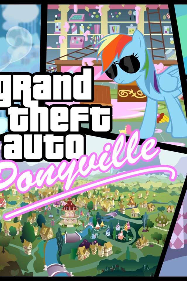 Das Grand Theft Auto Ponyville Wallpaper 640x960