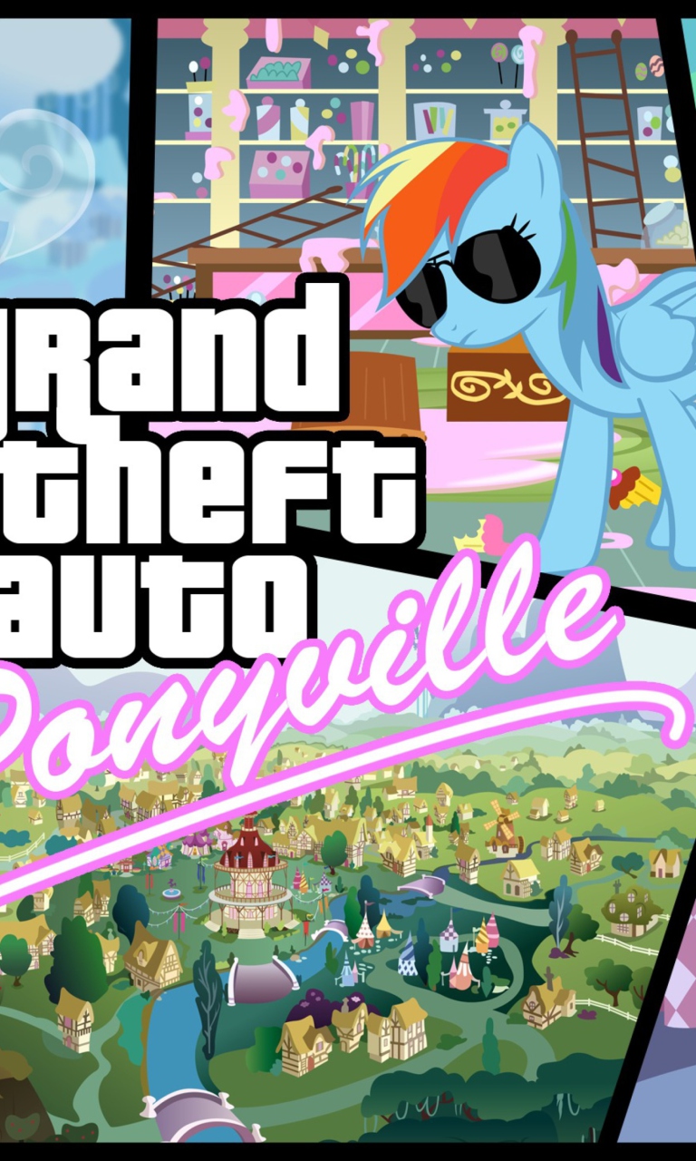 Grand Theft Auto Ponyville wallpaper 768x1280