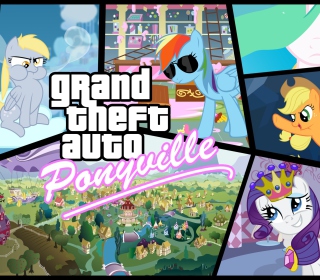 Grand Theft Auto Ponyville papel de parede para celular para 128x128