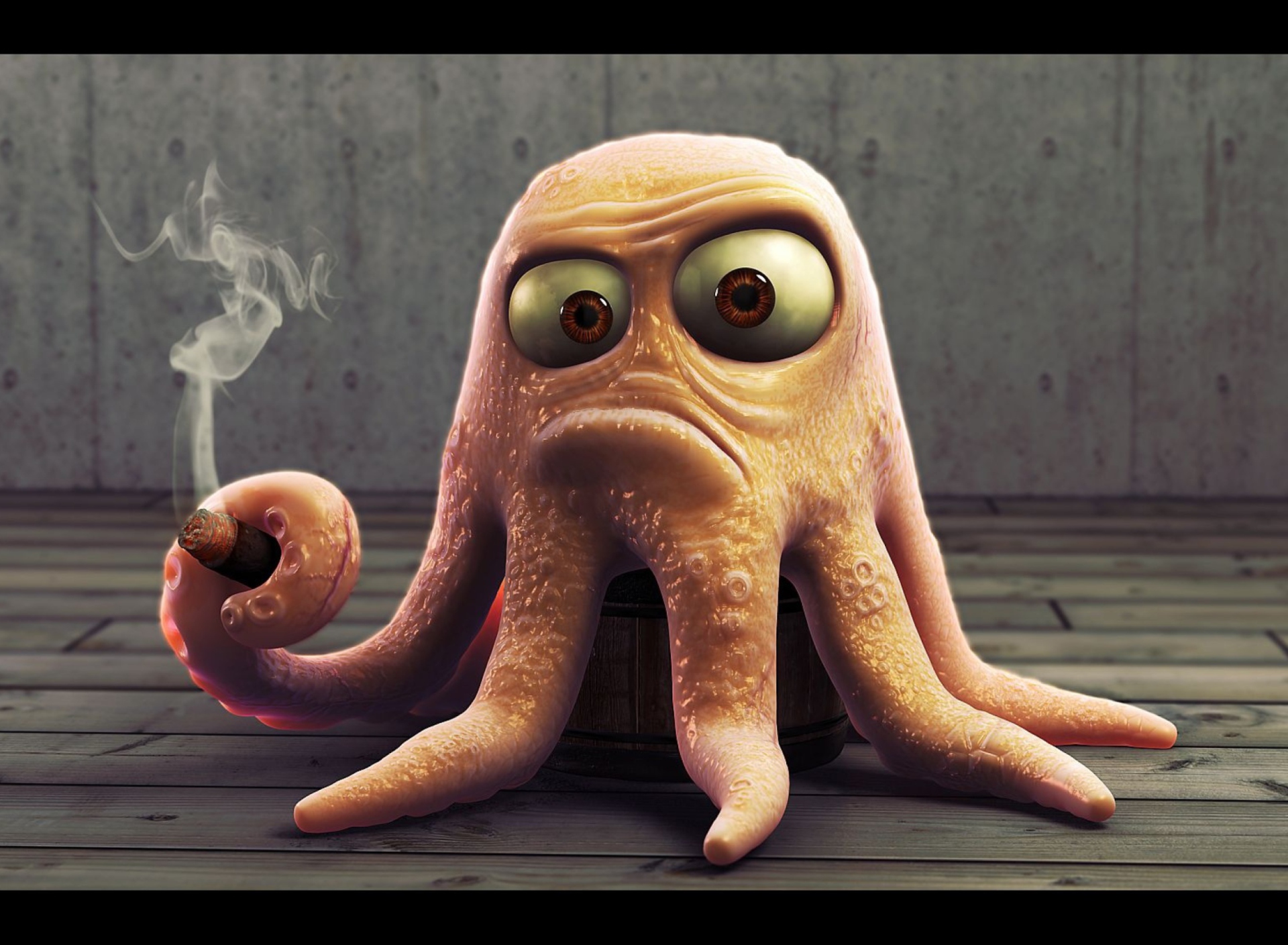 Angry Octopus wallpaper 1920x1408