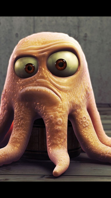 Das Angry Octopus Wallpaper 360x640