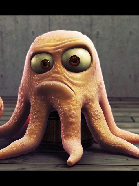 Angry Octopus wallpaper 480x640