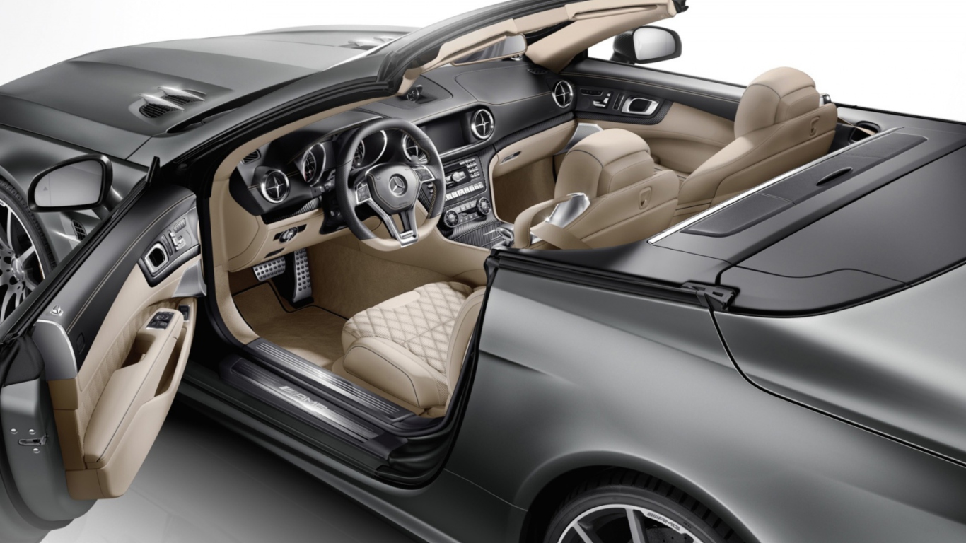 Sfondi Mercedes-Benz SL 65 AMG Interior 1366x768