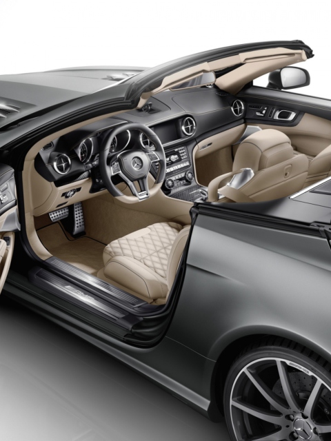 Обои Mercedes-Benz SL 65 AMG Interior 480x640