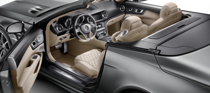 Обои Mercedes-Benz SL 65 AMG Interior 720x320