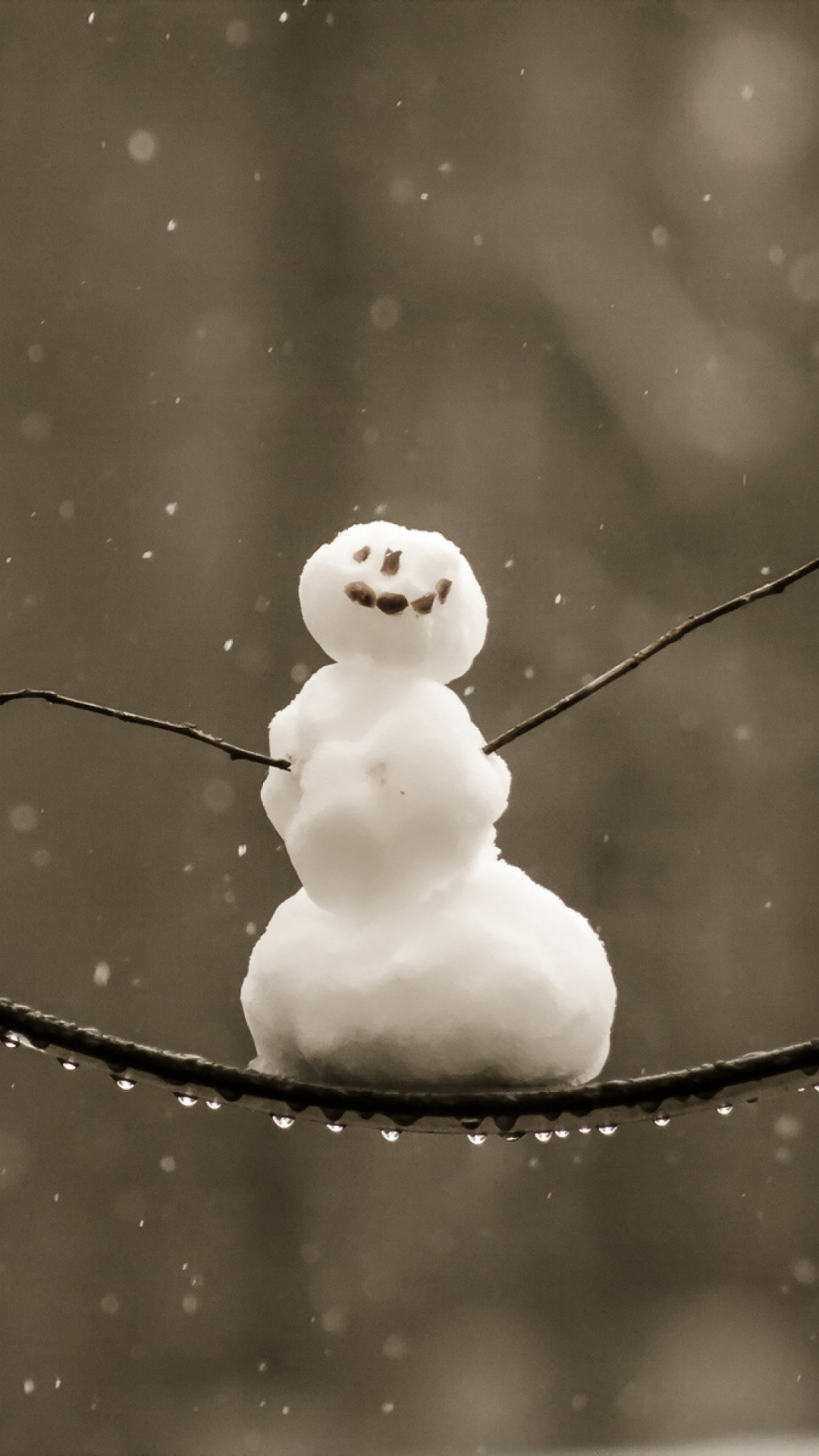 Das Happy Snowman Wallpaper 1080x1920