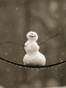 Das Happy Snowman Wallpaper 132x176
