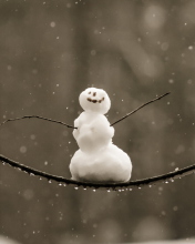 Обои Happy Snowman 176x220