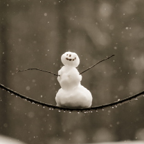 Fondo de pantalla Happy Snowman 208x208