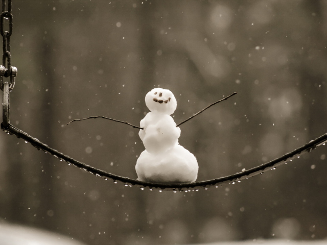 Happy Snowman wallpaper 640x480