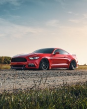 Das Ford Mustang GT Red Wallpaper 176x220