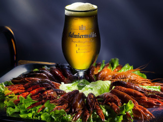 Screenshot №1 pro téma Beer and Crawfish 320x240