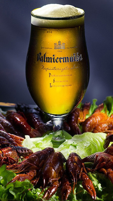 Beer and Crawfish wallpaper 360x640