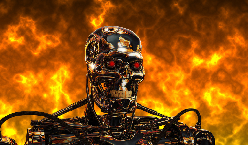 Fondo de pantalla Cyborg Terminator 1024x600