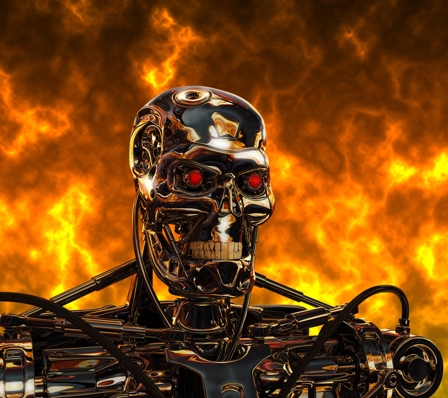 Fondo de pantalla Cyborg Terminator 1440x1280