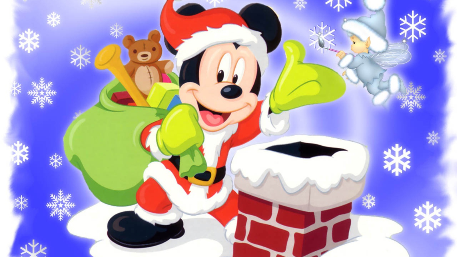 Screenshot №1 pro téma Mickey Santa 1600x900