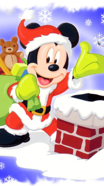 Mickey Santa wallpaper 360x640