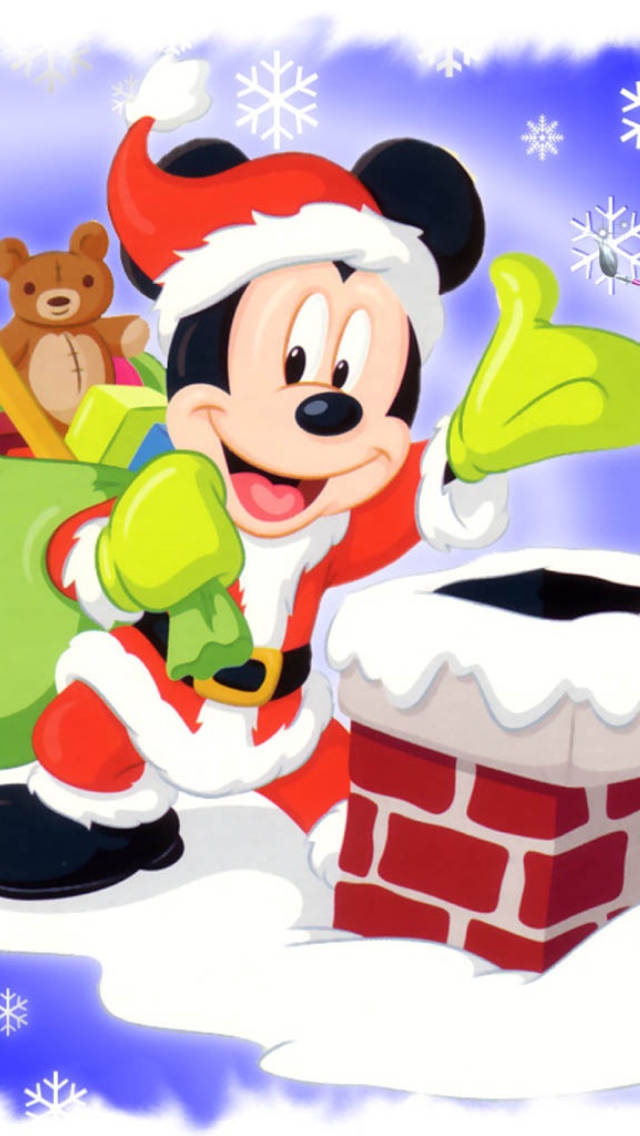 Screenshot №1 pro téma Mickey Santa 640x1136
