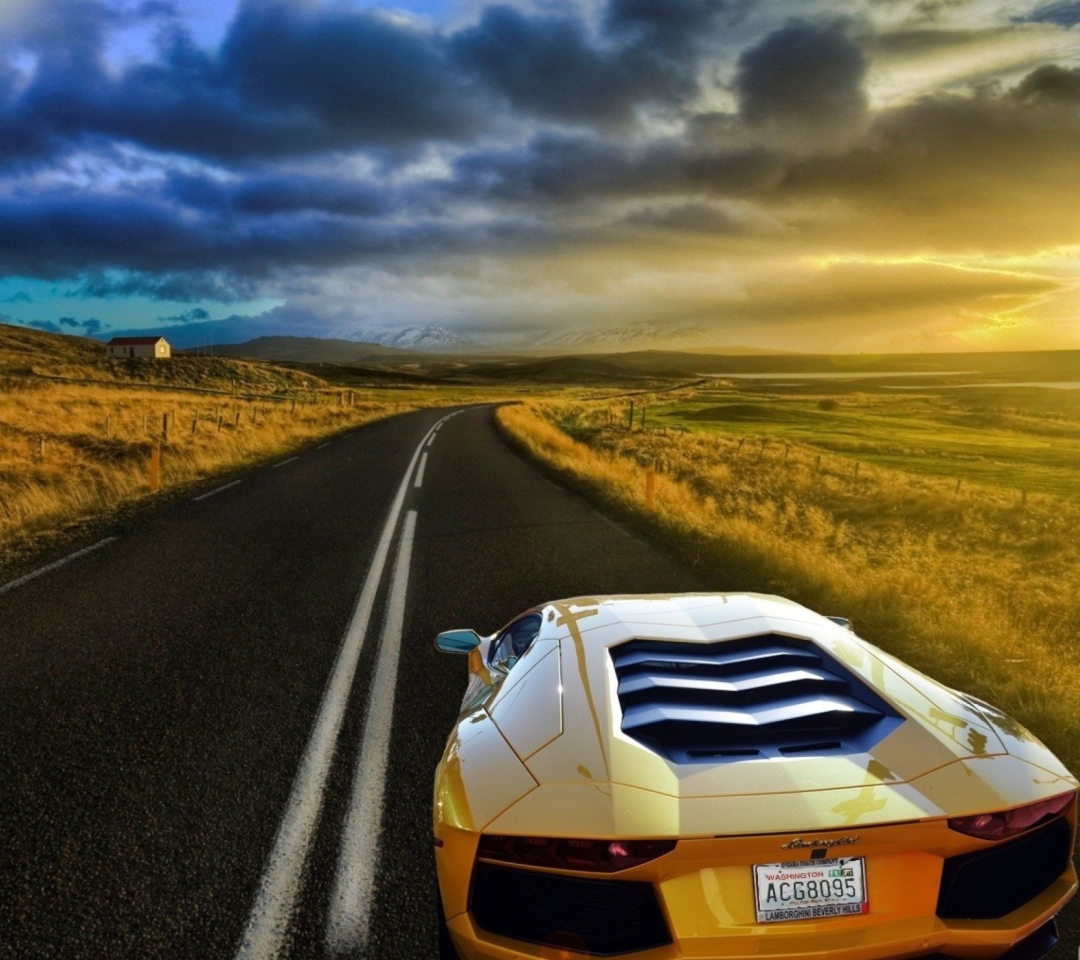 Fondo de pantalla Lamborghini Aventador 1080x960