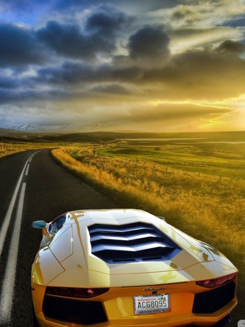 Fondo de pantalla Lamborghini Aventador 480x640