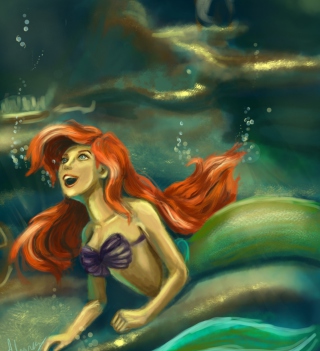 Kostenloses Little Mermaid Painting Wallpaper für Nokia 6100