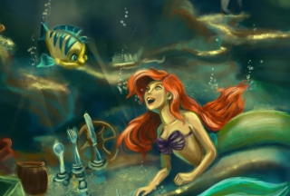 Little Mermaid Painting sfondi gratuiti per cellulari Android, iPhone, iPad e desktop