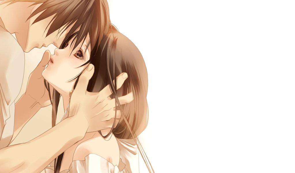 Anime Couple wallpaper 1024x600