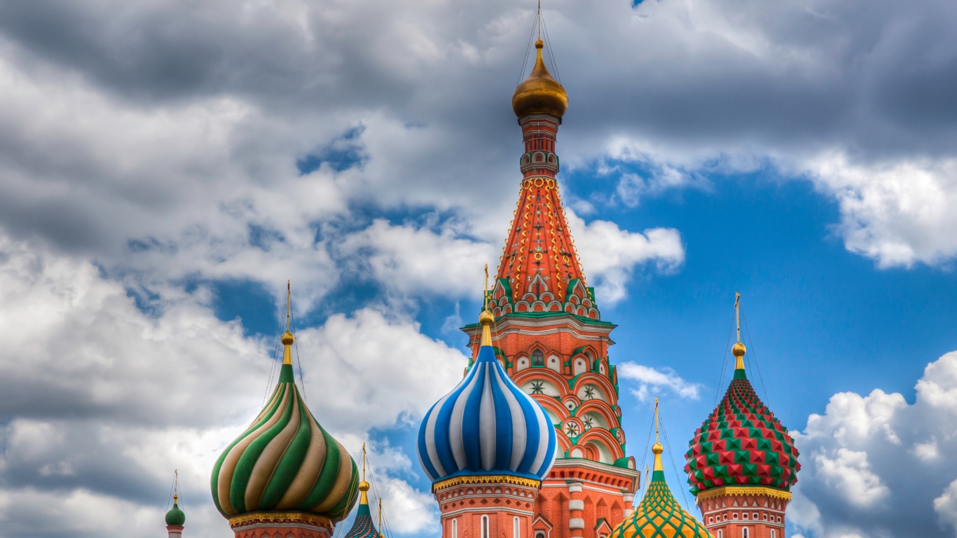 Das Saint Basil's Cathedral - Red Square Wallpaper 1366x768