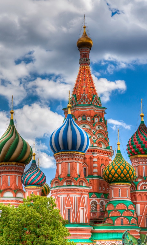 Das Saint Basil's Cathedral - Red Square Wallpaper 480x800