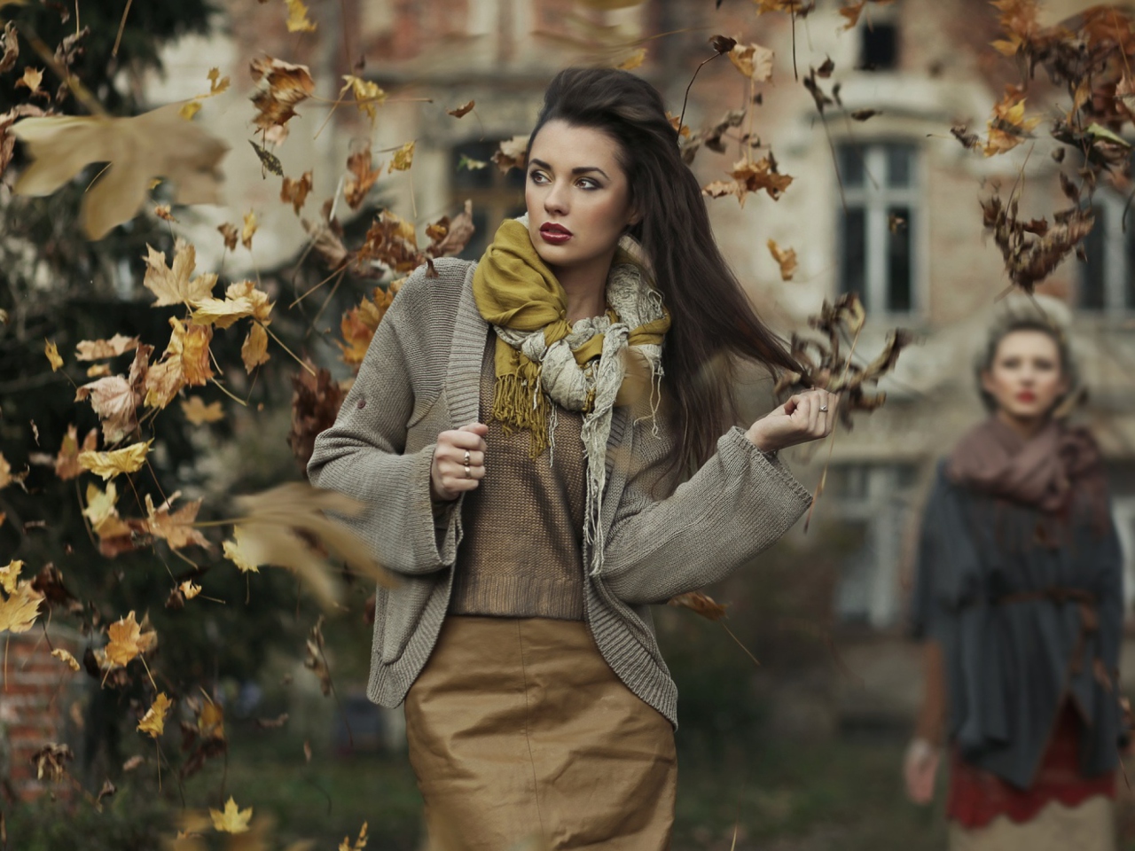 Das Autumn Girl Wallpaper 1280x960