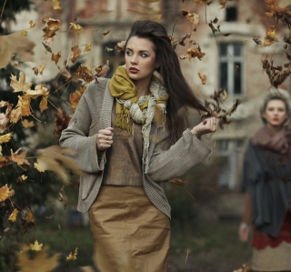 Autumn Girl - Obrázkek zdarma pro iPad 3