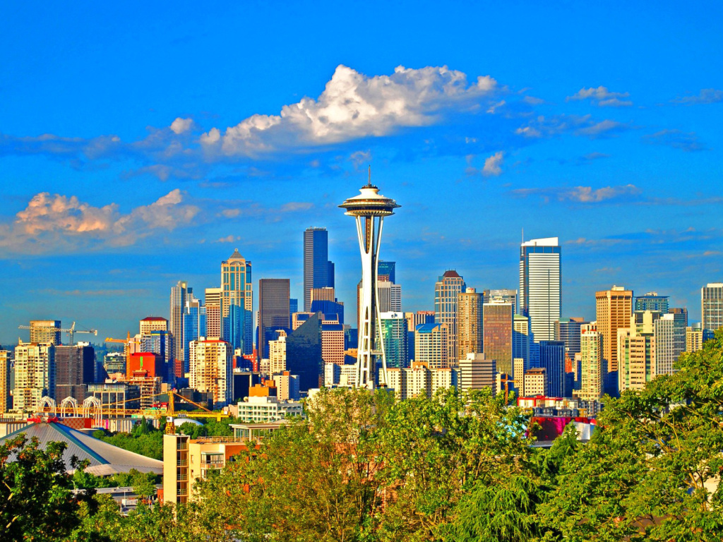Fondo de pantalla Seattle Landscape, Washington 1024x768
