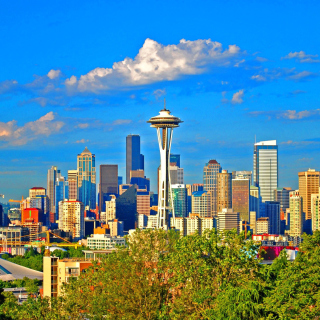 Обои Seattle Landscape, Washington для телефона и на рабочий стол 2048x2048