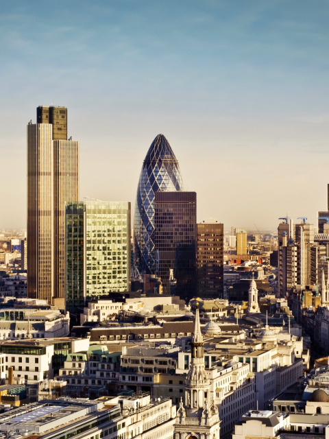 Das London City Panorama Wallpaper 480x640