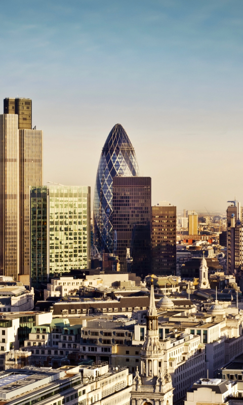 Das London City Panorama Wallpaper 480x800