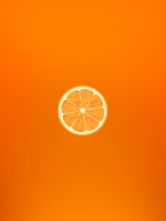 Das Orange Illustration Wallpaper 240x320