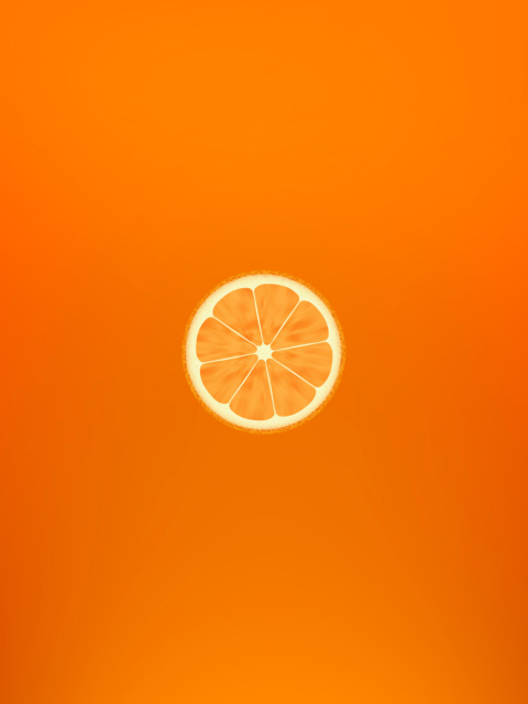 Обои Orange Illustration 480x640