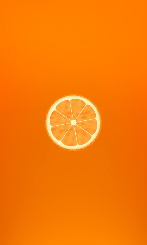 Fondo de pantalla Orange Illustration 480x800