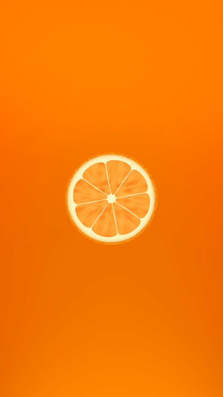 Das Orange Illustration Wallpaper 750x1334