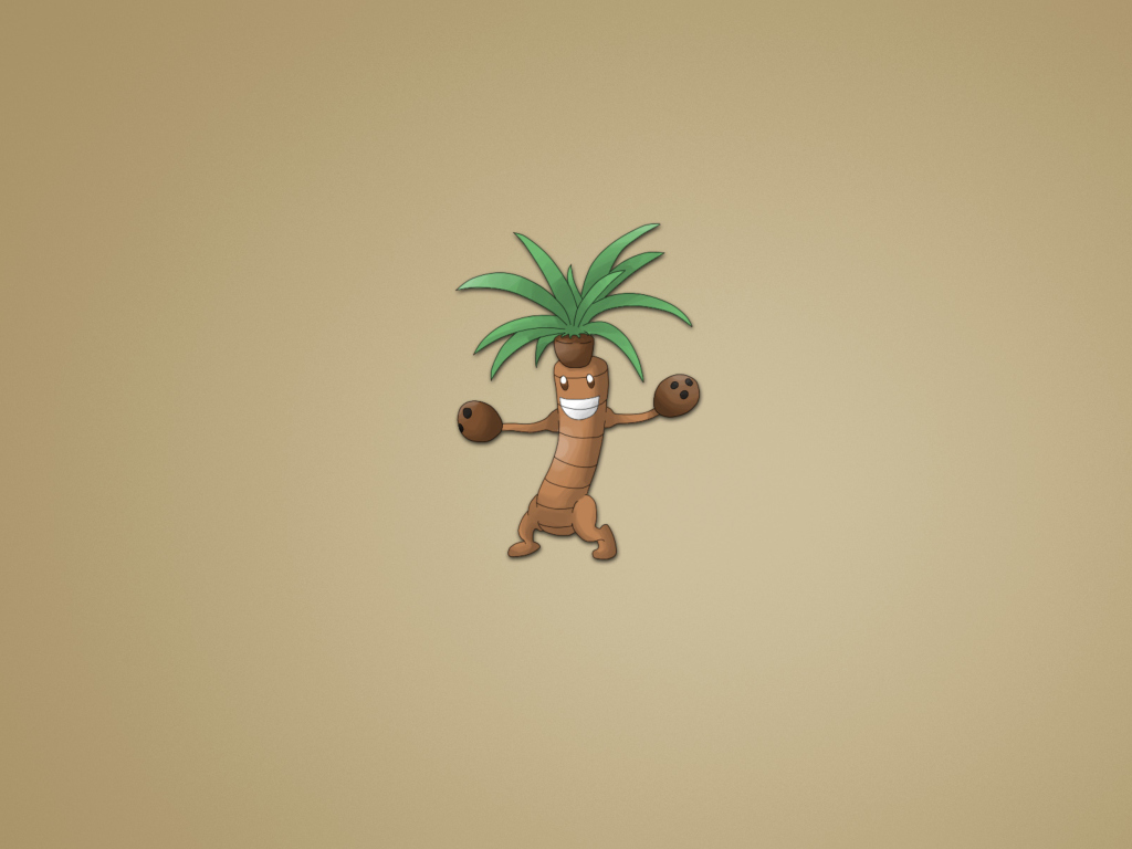 Fondo de pantalla Funny Coconut Palm Tree Illustration 1024x768