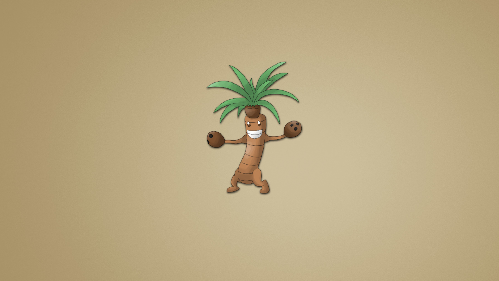 Funny Coconut Palm Tree Illustration screenshot #1 1920x1080