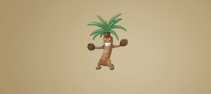 Screenshot №1 pro téma Funny Coconut Palm Tree Illustration 720x320
