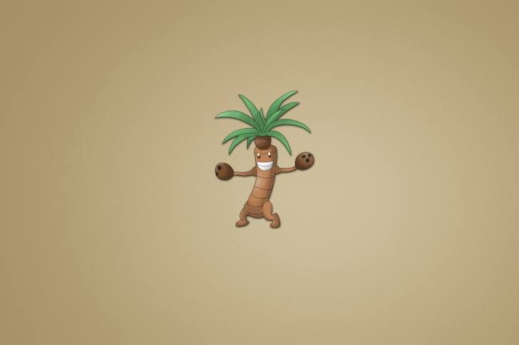 Fondo de pantalla Funny Coconut Palm Tree Illustration