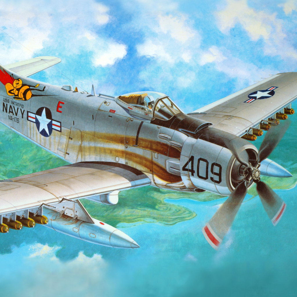 Das Douglas A-1 Skyraider Wallpaper 1024x1024