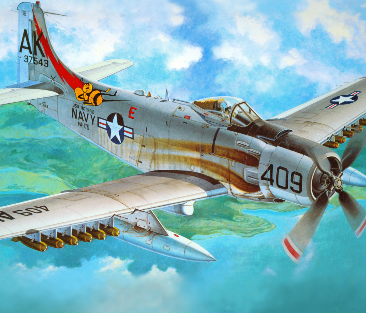 Das Douglas A-1 Skyraider Wallpaper 1200x1024